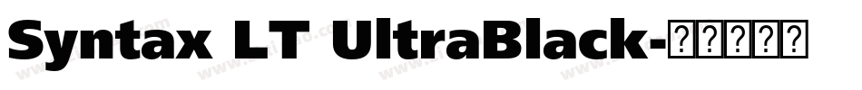 Syntax LT UltraBlack字体转换